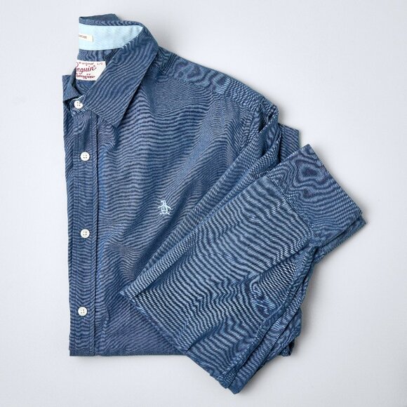 Blue Long Sleeve Penguin by Munsingwear - Men's Large - Classic Fit - Like New - Picture 3 of 6